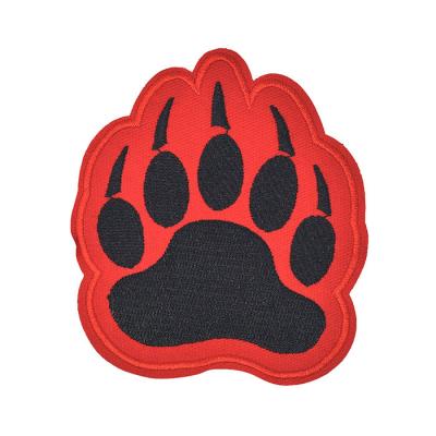 China 3D Custom 3d Embroidered Badge With Heat Cut Border Woven Patch Adhesive Heat Press For Apparel Patches Embroidery for sale