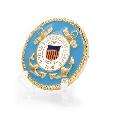 China Custom Souvenir 3D Metal Gold Zinc Alloy Zinc Alloy Bronze Copper Military Enamel Commemorative Coin Maker Europe Navy Challenge Coin Maker for sale