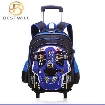 China 2021 Wholesale Waterproof Bestwill Drag Children Bookbags School Bag Trolley Bags For Kids School for sale