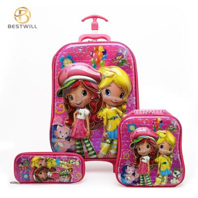 China Bestwill Waterproof New Arrival High Quality School Trolley Children Girls School Bag For School Trolley Bag for sale