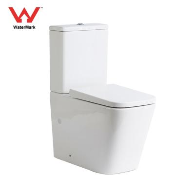 China Bathroom P Watermark Double-Flow Watermark Toilet Trap Australian Standard Dresser Sanitary Ware Square Ceramic Two-Piece Toilet for sale