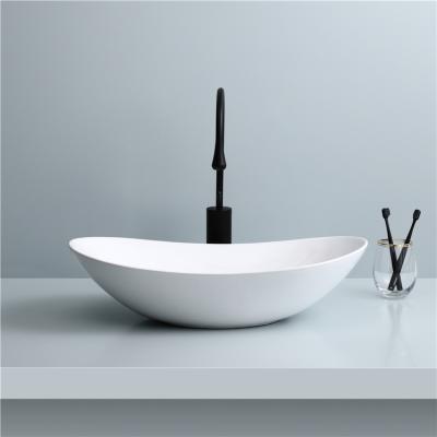 China Durable New Arrival Modern White Ceramic Vanity Wash Countertops Basin For Sale for sale