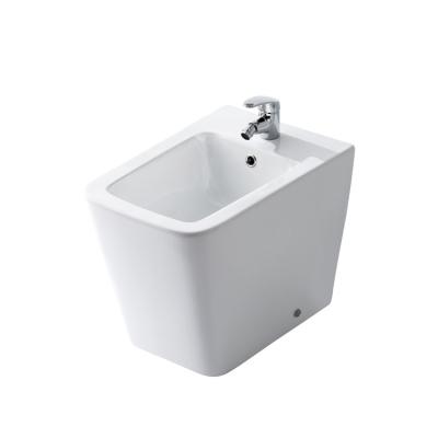 China Modern High Quality Bathroom Bidet Square Form Floor Back To Wall Ceramic Bidet For Home Bathroom for sale