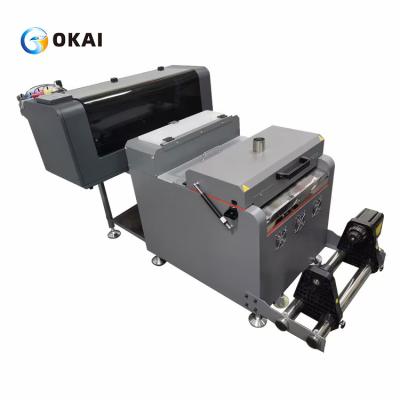 China OKAIr A3 DTF white ink printer 30cm heat transfer PET film printhead xp600/ I3200 t-shirt printing machine for sale