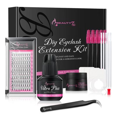 China Wholesale Home Eyelashes Kit Use Eyelash Extension DIY Kit Self Application Set Diygiftkits for sale