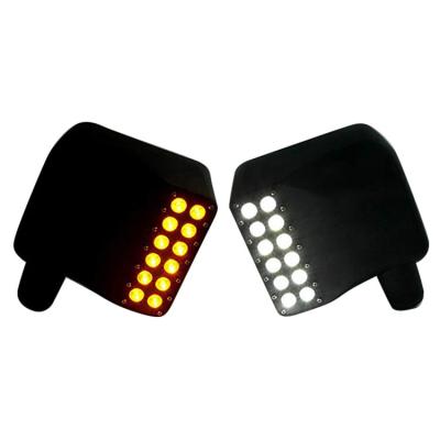 China 07-17 07-17 Cowboy DC12V Black Housing Turn Light LED Yellow Door Mirror Covers Lights For Jeep for sale