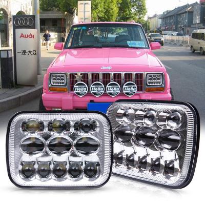 China 5X7 7X6 Inch Light Beam LED Offroad Led Rectangular Sealed Headlight With DRL For Jeep Wrangler YJ XJ cherokee H6014 H6052 H6054 LED 1 Pair for sale