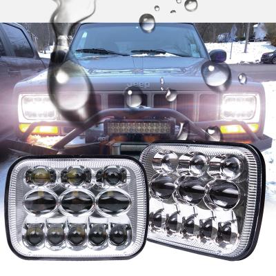 China 5X7 7X6 Inch Light Beam LED Offroad Led Rectangular Sealed Headlight With DRL For Jeep Wrangler YJ XJ cherokee H6014 H6052 H6054 LED 1 Pair for sale