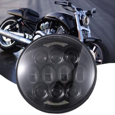 China Motorcycle 5-3/4 Pcs H4 12V 1 5.75 LED Headlight For Harley Davidson 883 Sportster Triple Rider Low Glide Wide Headlamp for sale