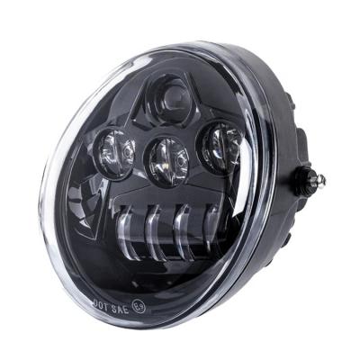 China Hot Selling PMMA Motorcycle DRL Aluminum Black Dot Approved 12V Led Headlight For V Rod VROD VRSCA VRSC Headlight for sale