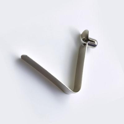 China Coil or Flat V Shape Clip V Shape Metal Clip Yisen Spring Metal Double Button Clip for sale