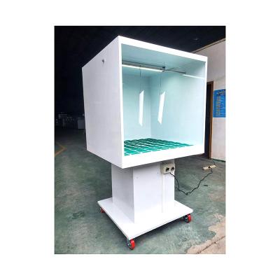 China Building material shops manufacturer supplies 1000x1000x1800 mm mini metal spray booth for skateboard painting for sale