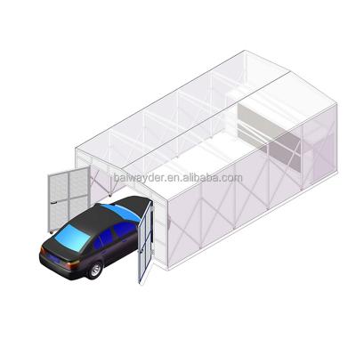 China PAINTING & COOKING CE Certified Mobile Folding Retractable Spray Paint Booth For Auto Repair And Parts for sale