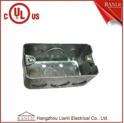 China UL Approvals Metal Conduit Boxes Galvanised Handy Box 2 inch*4 Inch for sale