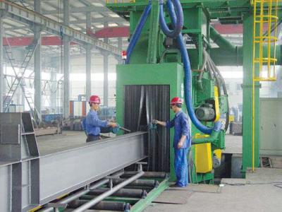 China Auto H-beam Production Line , Steel Plate Shot-blasting Machine For Metal / Metallurgy Machinery for sale