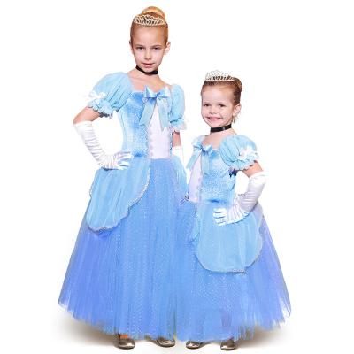 China Short Princess Dress Up Children Cinderella Aurora Belle Fancy Costume Sleeve Girls Halloween Party Outfits for sale