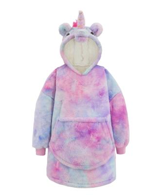 China Anti-wrinkle unicorn girl coat cardigan spring autumn children's shirt hooded children's sweatshirt jacket girl tracksuit for sale