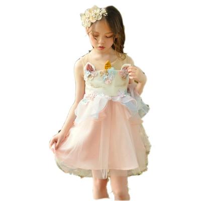 China Unicorn Regular Wholesale Custom Made Dress Girl Boutique Party Fancy Tulle Costume Cosplay Bridesmaid for sale