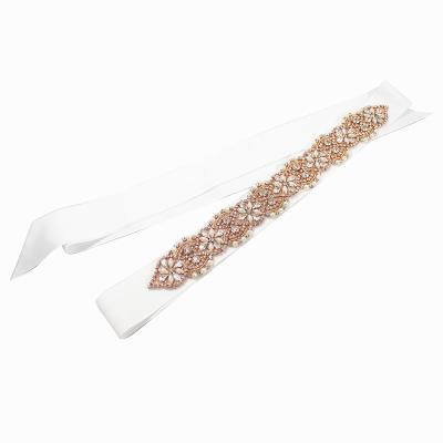 China Rhinestone Bridal Bridal Diamond Sash Belt Wedding Sash with Crystal Belt Accessories Bridal Sash for Wedding Dress for sale