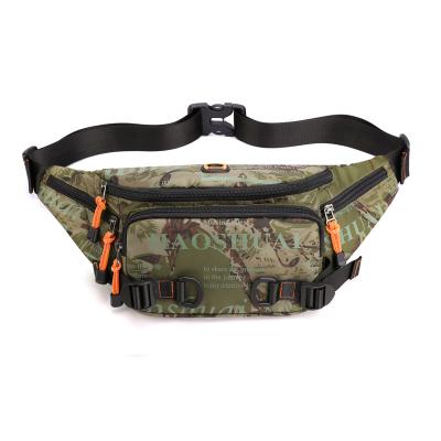 China Custom Printed Nylon Sling Sport Nylon Sport Packet Bag Custom Printed Men Motion Detection Fashion Waist Pack Pouch Crossbody Strap Size for sale