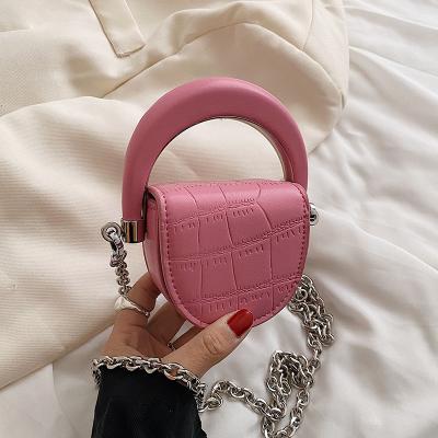 China Fashion Candy Color Mini Ladies Lipstick Chains Shoulder Bags 2022 Ins Branded Women Handbags Designer France Style Handbags For Women for sale