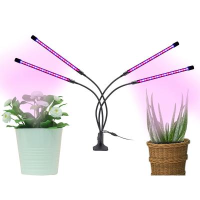 China Flexible Dimming 4 Head LED Grow Light Full Spectrum Phytolamp For Plants Phyto Full Spectrum Grow Lamp for sale