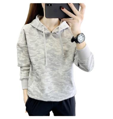 China 2021 QUICK-DRY spring and autumn fashion sports sweater ladies loose plus size Korean version of the printing trend for sale