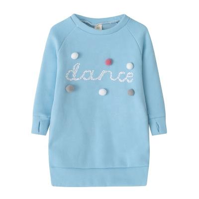 China Autumn children's anti-pilling long-sleeved cartoon thickened women's winter pullover light blue pink sweater for sale