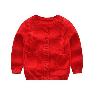 China 2021 anti-shrinkage new autumn and winter European and American pure cotton children's Christmas sweater girls bottoming sweater child for sale