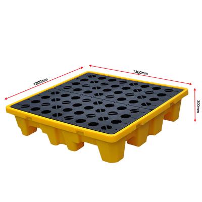 China China Supply 4-Way Double Sided Plastic Spill Pallet For Drum for sale