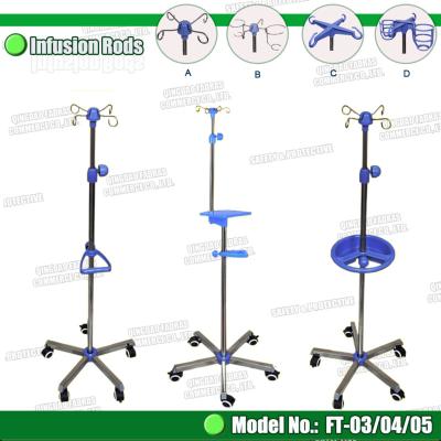 China hospital adjustable folding medical iv drip stand, infusion rod holder for bed for sale