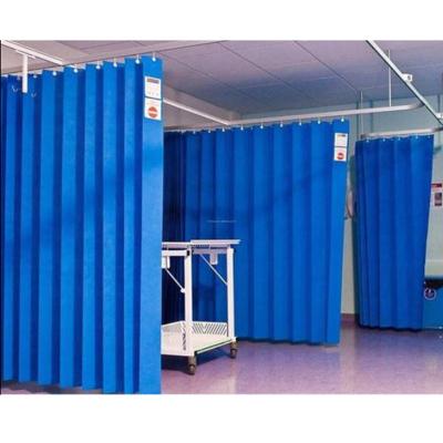 China Large Pacific Blue Flame Retardant Health Grommet Curtain, Medical Curtain, Hospital Bed Curtain Disposable Curtain for sale