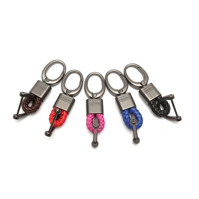 China Metal Alloy + Factory Car Accessories Metal Alloy Leather Car Key Chain Direct Key Ring Car Key Chain for sale