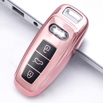 China Car Accessories Soft Softable Car Remote Key TPU Cover Case Suitable For AUDI A6 A7 A8 Smart Key for sale