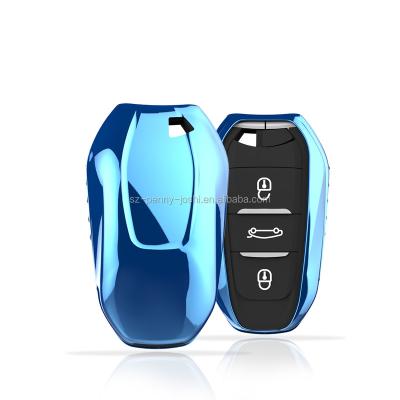 China Soft TPU Car Remote Key Cover Soft TPU Auto Accessories Key Case Suitable For 4008 5008 C4 C-Quatre 4L C6 C3-XR for sale