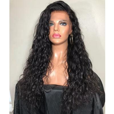 China Deep Curly Cuticle Aligned Hair Pre-Plucked Deep Curly Peruvian Virgin Hair Lace Front Wigs for sale