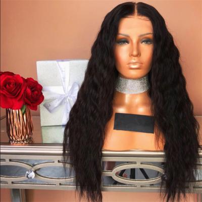 China Pre Plucked Baby Hair Water Wave Water Wave Cuticle Aligned Brazilian Virgin Hair Lace Front Wigs for sale