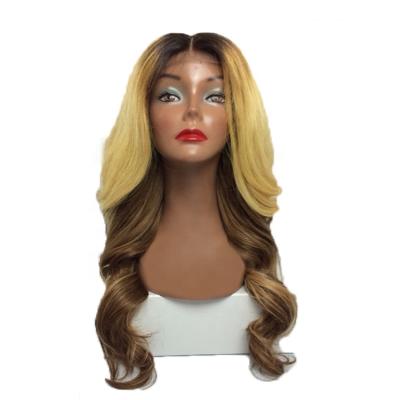 China Long #613 Ombre Brown Body Wave Blonde Body Wave Brazilian Virgin Hair Lace Front Wigs for sale