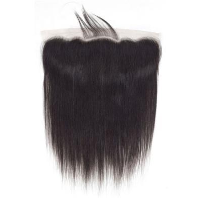 China Fast Delivery Silky Straight Virgin Virgin Hair Cuticle Aligned Hair 13*4 Lace Frontal Closure With Baby Hair for sale