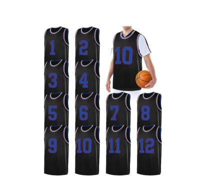 China 3d printing basketball uniforms antibacterial dark blue uniform design sublimation custom basketball uniforms for sale