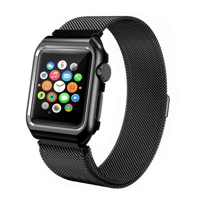 China Durable Electroplating Color For Apple Watch Band Stainless Steel For Apple Watch 38mm 42mm Magnet Buckle for sale