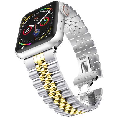 China High Quality Durable Stainless Steel Metal 5 Bead For Iwatch Series 3 44mm 40mm 42mm 38mm Apple Watch Band 2 1 for sale