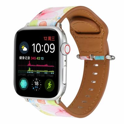 China Durable 2020 New Childhood Genuine Leather Bands For iwatch 12345 Apple 38/42mm Apple 40/44 38mm 42mm 40mm 44mm For Apple Watch Band for sale