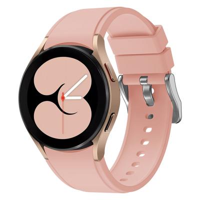 China Durable Silicone Band With Cambered Head Dedicate For Samsung Galaxy Watch 4 40mm/44mm Galaxy Watch 4 Classic 42mm/46mm Watch Bands for sale