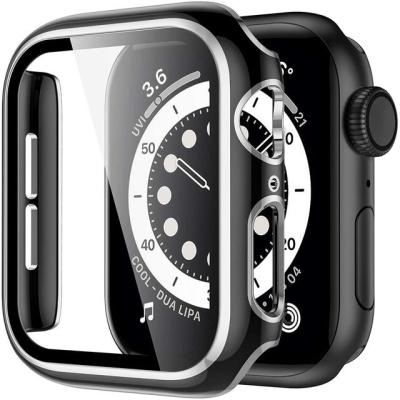 China Durable Watch Cover Case For Apple Watch Series Se 6 5 4 With Tempered Glass Screen Protector Anti-Scratch Bumper For iWatch 44mm 40mm for sale