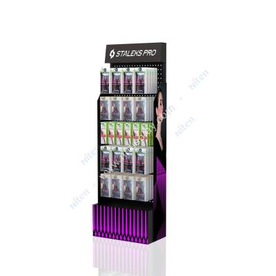 China Customized retail store hardware design and tools display rack tweezers key chain hook display rack pegboard display rack for sale