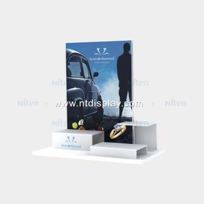 China Customized Design and Jewelry Glass Jewelry Store Window Display Cabinet Pedestal Holder Shop Room Shop Furniture Glass Display Case for sale