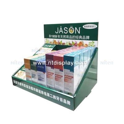 China Supermaket Pop Paper Cardboard Toothpaste Shelf Cardboard Candle Full Color Printing Display Unit for sale