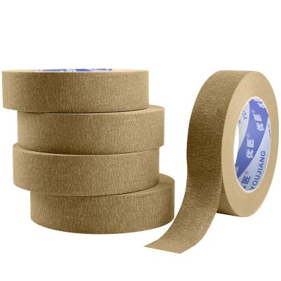 China Brown Paint Glue Car Paint Tape High Temperature Resistant Paint Masking Tape for sale