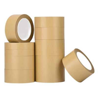 Cina Hot Melt Carton Sealing Gummed Normal Custom Self Adhesive Kraft Paper Shipping Tape in vendita